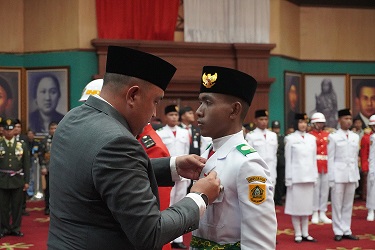 Pemerintah Kabupaten Bogor menggelar Upacara Pengukuhan Calon Pasukan Pengibar Bendera Pusaka (Paskibraka) Tingkat Kabupaten Bogor Tahun 2025