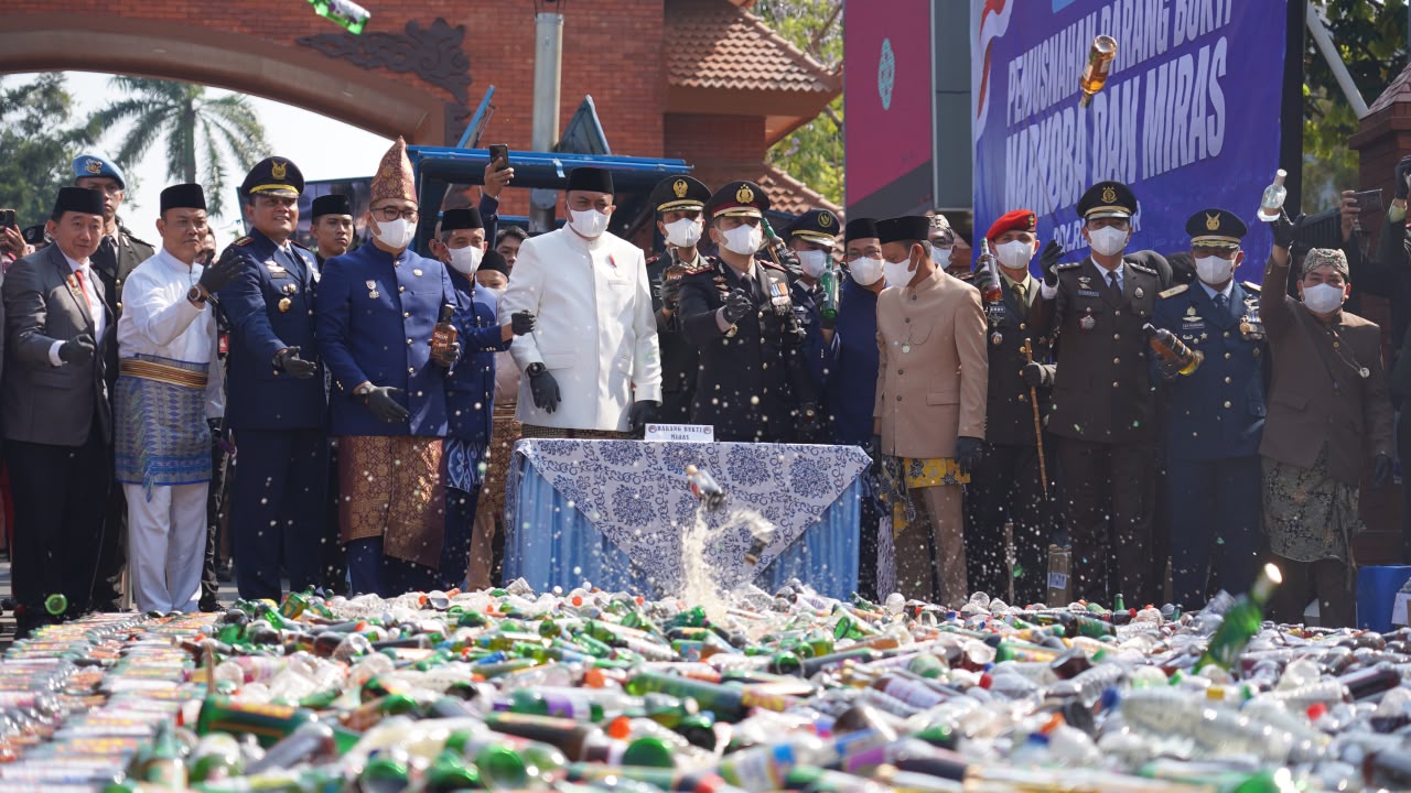 Perangi Narkoba, Pemkab Bogor Beraama Polres Bogor Berhasil Jutaan Butir Obat Keras, Narkoba dan Miras