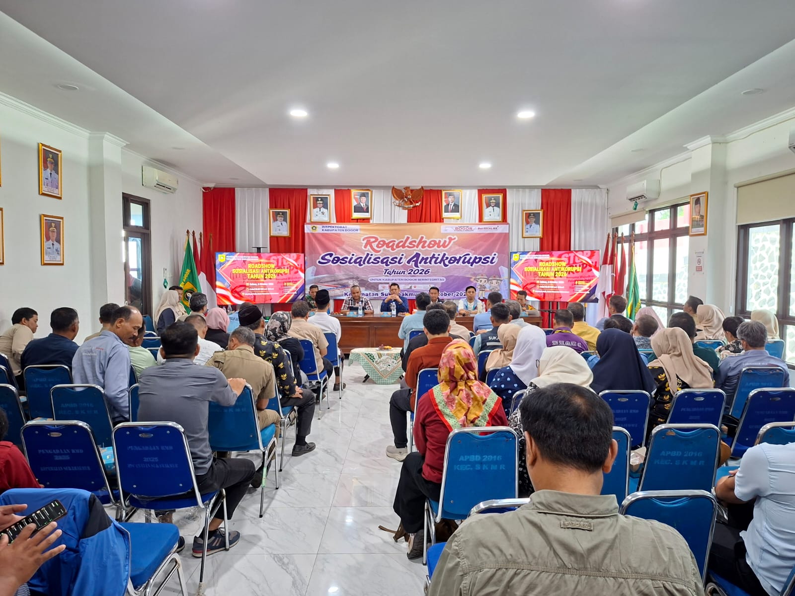 Road Show Anti Korupsi Berlanjut ke Sukamakmur, Pemkab Bogor Perkuat Integritas Aparat Desa dan Masyarakat.