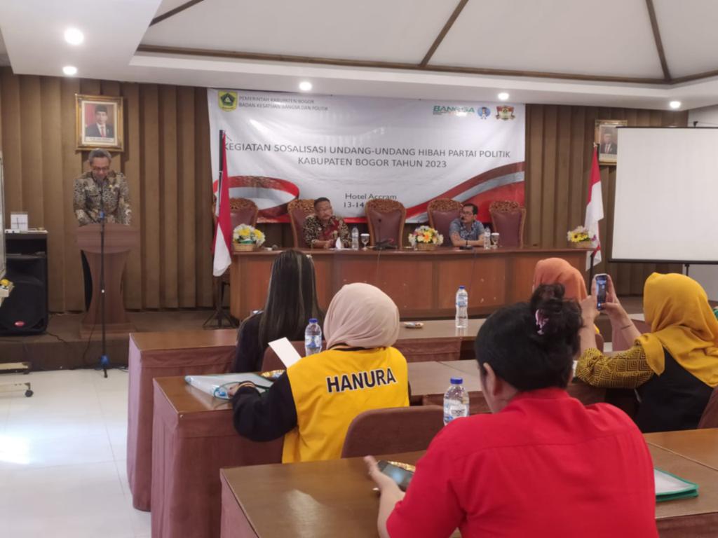 Kegiatan Sosialisasi Undang-Undang Hibah Partai Politik Kabupaten Bogor Tahun 2023: Mengoptimalkan Penggunaan dan Pertanggungjawaban Hibah